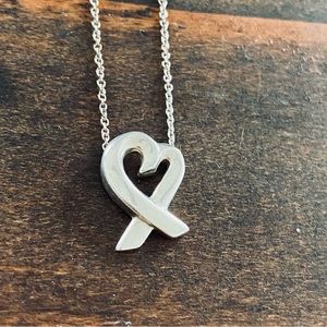 Tiffany & Co Paloma Picasso Sterling Silver Heart Necklace